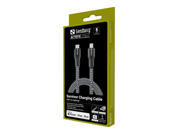 SANDBERG Survivor USB-C PD>Lightning 1M