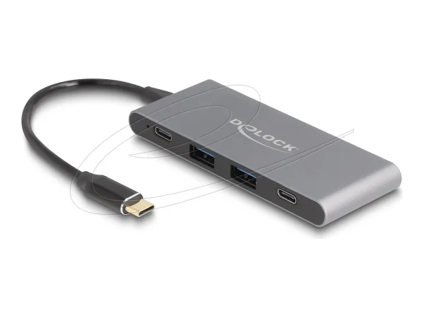 DELOCK 4 Port USB Type-C Hub mit 2 x US