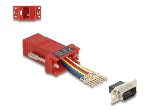 DELOCK D-Sub 9 Pin Stecker zu RJ45 Buchs