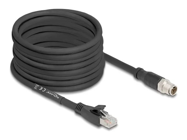 DELOCK M12 Kabel X-kodiert 8 Pin St 10m