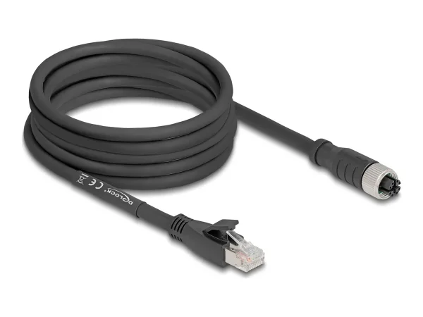 DELOCK M12 Kabel X-kodiert 8 Pin Bu 5m