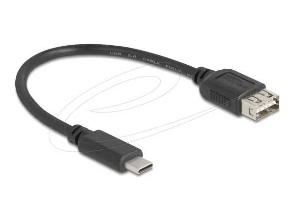 DELOCK USB2.0 Kabel Type-C zu Typ-A 0,2m