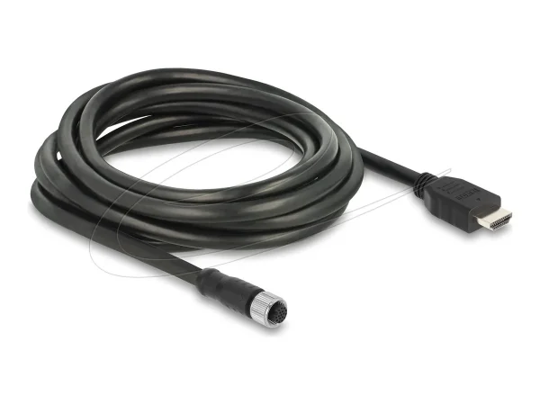 DELOCK M12 Kabel A-kodiert 17 Pin Buchse