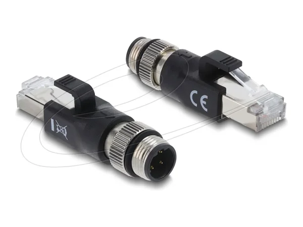 DELOCK M12 Adapter D-kodiert 4 Pin Steck