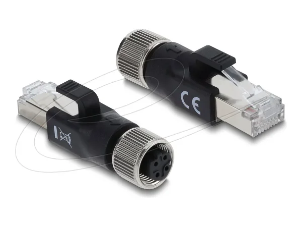 DELOCK M12 Adapter D-kodiert 4 Pin Buchs