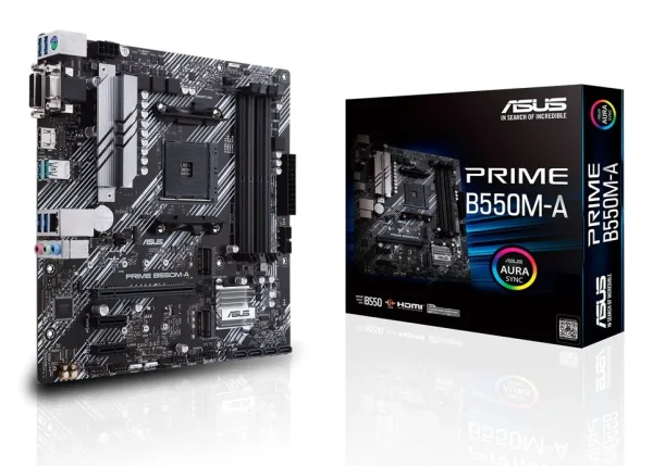 ASUS PRIME B550M-A AM4 B550/HDMI-DVI-VGA/M.2/µATX