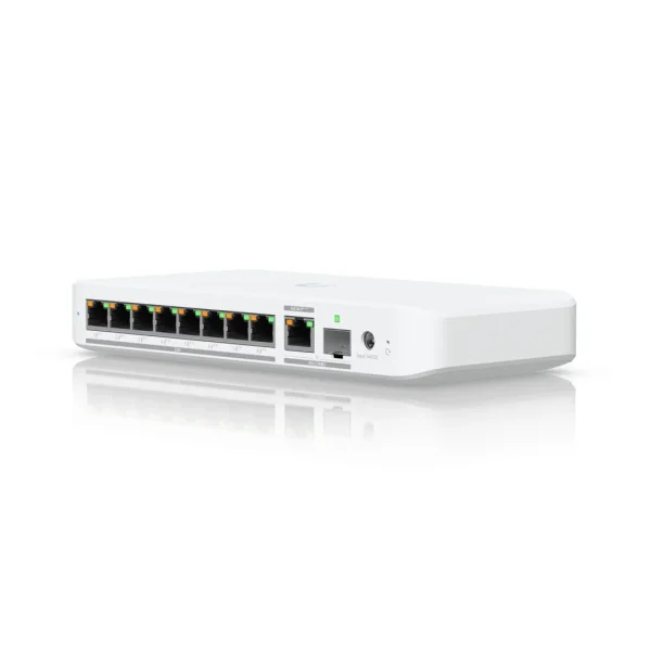 Ubiquiti Switch UniFi 8xRJ45 2.5GBit PoE++/10G RJ45/SFP+ (ohne Netzteil) Powered by PoE+/PoE++/PoE+++ or PSU, Fanless