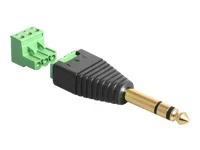 DELOCK Adapter Term.>Klinke 6,35mm 3Pin