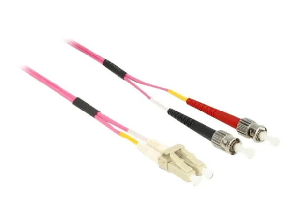 DELOCK Kabel LWL LC zu ST MM OM4 0,5m