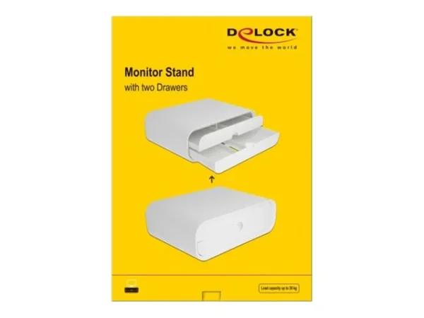 DELOCK Monitorständer m. zwei Schubladen