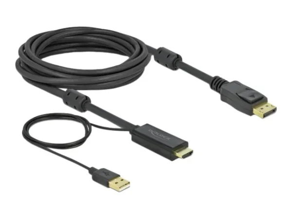 DELOCK HDMI M DisplayPort M 4K cable 5m