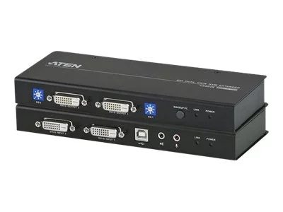 ATEN CE604 KVM Extender 2x DVI RS232