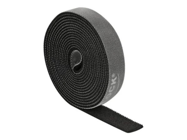 DELOCK Klettband L 2m x B 15mm schwarz