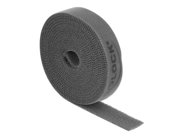 DELOCK Klettband L 2m x B 15mm grau
