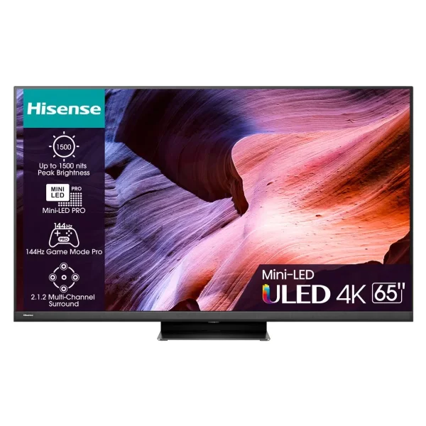 Hisense 65U8KQ 65" 4K mini LED ULED Smart TV metal black