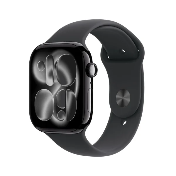 Apple Watch Series 11 jet black aluminium 46mm 5G black sport band Size S/M
