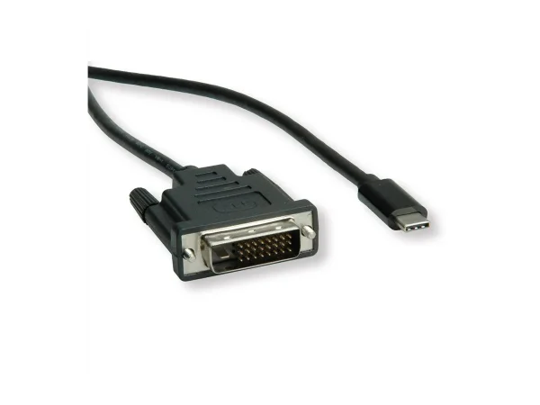 ROLINE USB Typ C - DVI Adapterkabel 2m