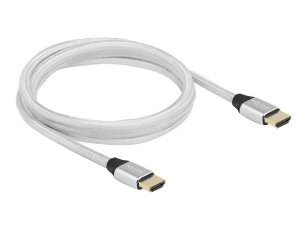 DELOCK HDMI Kabel 48Gbps8K60Hz silber 2m