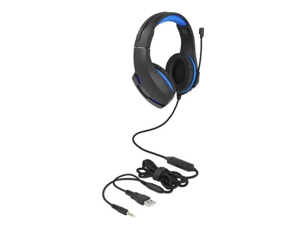 DELOCK Gaming Headset Over-Ear mit 3,5mm