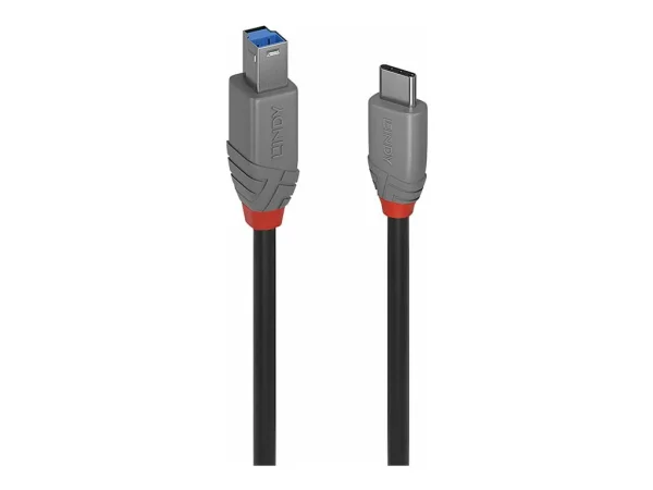 LINDY 3m USB 3.2 Typ C an B Kabel Anthr