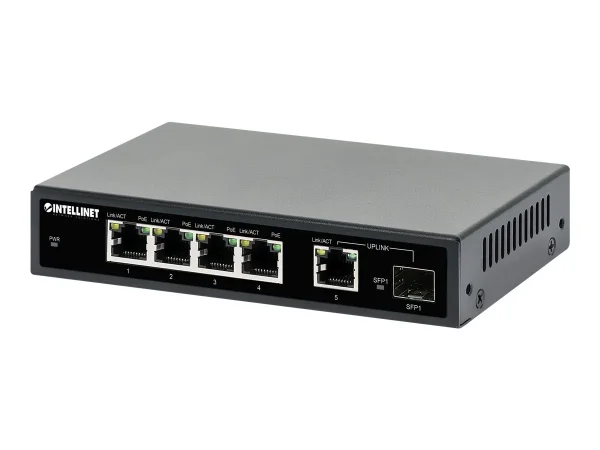 INT 5-Port Gigabit PoE+ Switch 1SFP 91W