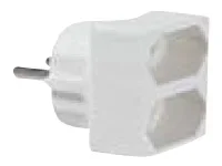 BACHMANN Euro-Doppelstecker weiss