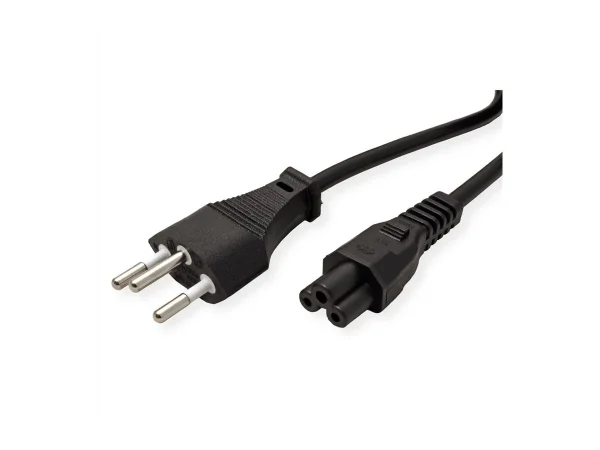 VALUE Netzkabel T12 auf C5 3polig 1m