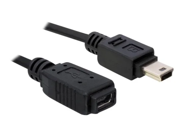 DELOCK Kabel USB 2.0 mini B Verlaeng. 1m