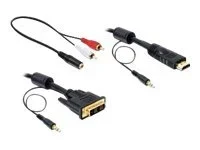 DELOCK Kabel DVI 18+1->HDMI mit Audio 2m