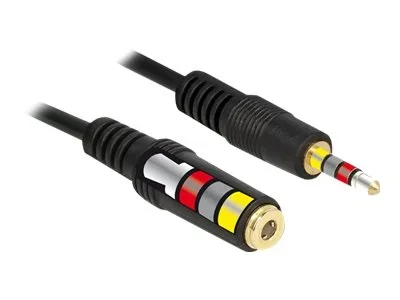 DELOCK Kabel Klinke 3,5mm St>Bu 4Pin 3m