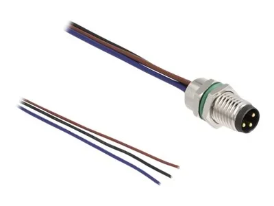 DELOCK M8 3 Pin Stecker fur Panel 0,5m