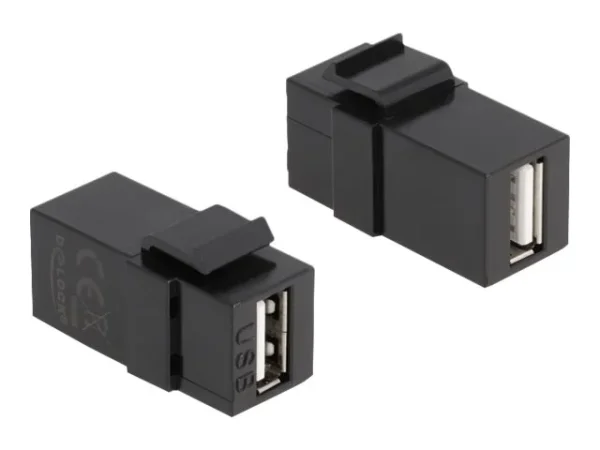 DELOCK Keystone Modul USB 2.0 A schwarz