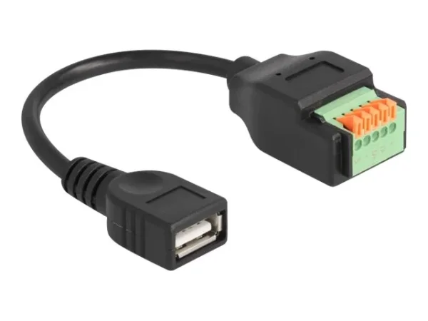 DELOCK USB 2.0 Kabel Typ-A zu Terminalbl