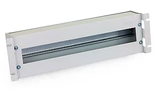 Triton 19" Schrank, zbh. Schutzschalterleiste(Hutschiene, DIN), 3HE, Schwarz, mit Abdeckung