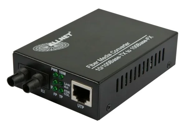 ALLNET Medienkonverter 10/100BASE-TX auf 100BASE-FX Multimode ST Anschluss " ALL-MC107-ST-MM"