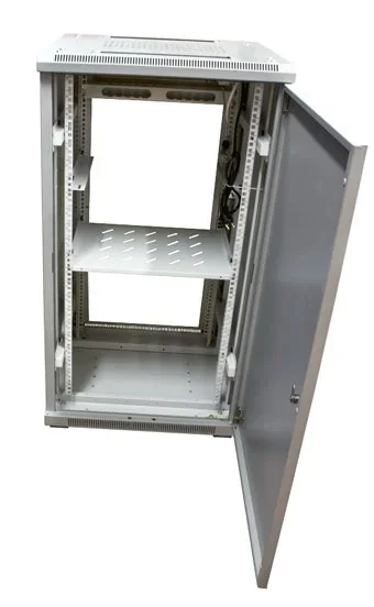 ALLNET 19" Schrank, 22HE, B600/T 900mm, Glastür, Lichtgrau, SNB-Serie,