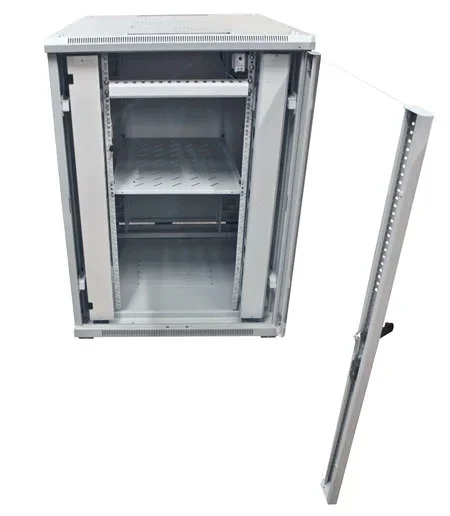 ALLNET 19" Schrank, 32HE, B800/T 900mm, Glastür, Lichtgrau, SNB-Serie,