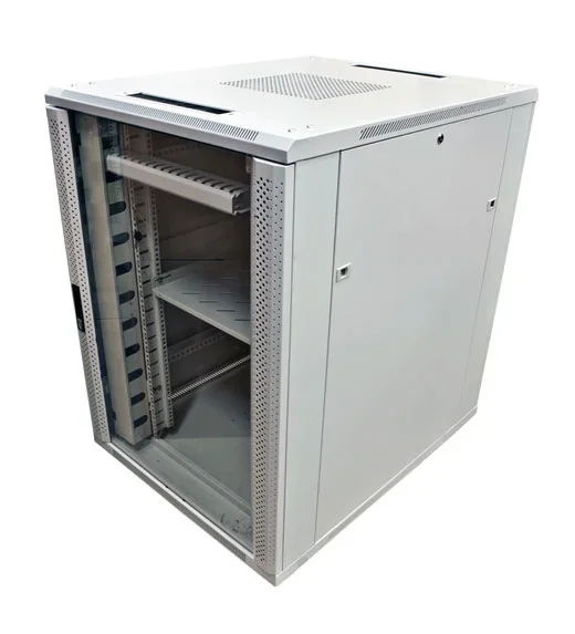 ALLNET 19" Schrank, 32HE, B800/T1000mm, Glastür, Lichtgrau, SNB-Serie,