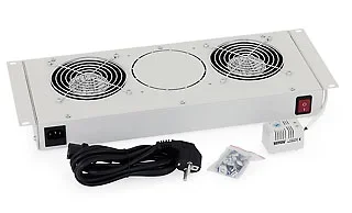 Triton 19" Wandgehäuse, zbh. RBA-6+RUA Serie, Lüftereinheit mit 3x Lüfter, erweiterbar, Lichtgrau,