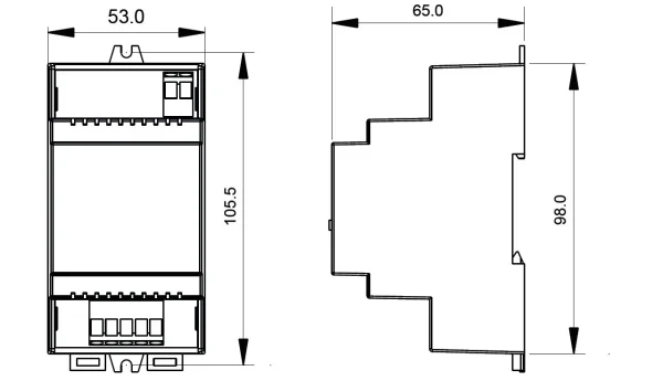 Synergy 21 LED Serie EOS 05 4-Kanal Controller + Hutschiene