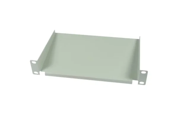 ALLNET 10" zbh. Fachboden, T150mm/1HE, Lichtgrau, Frontmontage,