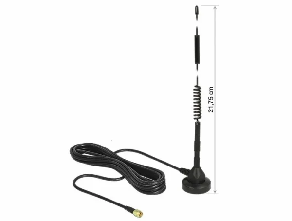 ALLNET GSM-Antenne 5dbi Magnet-Rundstrahlantenne für GSM/3G/LTE 3m, SMA Male