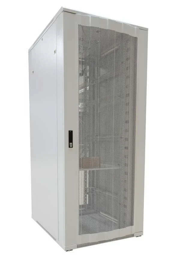 ALLNET 19" Schrank, 42HE, B800/T1200mm, perforierte Blechtüren, Lichtgrau, SNB-Serie,
