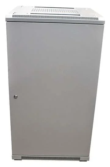 ALLNET 19" Schrank, 12HE, B600/T 600mm, Glastür, Lichtgrau, SNB-Serie,