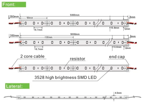 Synergy 21 LED Flex Strip 3528 - 60 KW DC12V 24W IP65