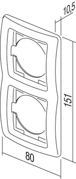 TEM Serie Ekonomik COVER PLATE EKONOMIK 2 VERTES