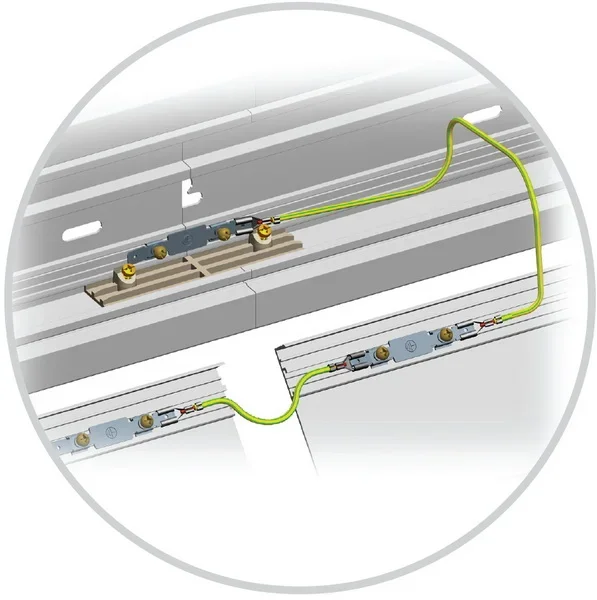 TEM Serie Modul Brüstungskanal EARTHING PIECE MA2x A6.3 10/1