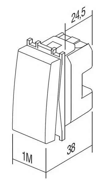 TEM Serie Modul Taster Jalousie 1-0-216AX 250V