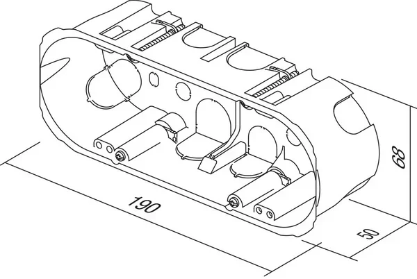TEM Serie Unterputz Dosen RECTANGULAR BOX HOLLOW WALLVM 1*7