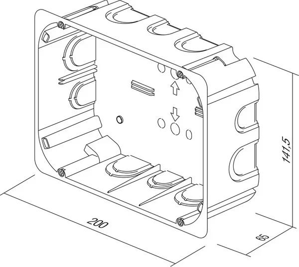 TEM Serie Unterputz Dosen RECTANGULAR BOX HOLLOW WALLVM 2*7